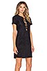 view 2 of 4 Faux Suede Lace Up Dress in Black