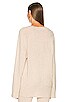 view 3 of 4 Zuri Recycled Cashmere Oversized V Neck in Heather Oatmeal