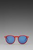 view 1 of 3 Steff Panto Frame Sunglasses in Red & Blue Revo