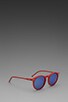 view 2 of 3 Steff Panto Frame Sunglasses in Red & Blue Revo