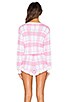 view 3 of 4 Pink Plaid Romper in Pink Plaid