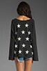 view 3 of 5 Jazzercise Stars Off the Shoulder Sweatshirt in Clean Black