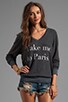 view 1 of 3 Take Me To Paris Sweater in Dirty Black