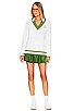 view 7 of 8 Oversized Sweater in Optic White & Court Green