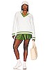 view 8 of 8 Oversized Sweater in Optic White & Court Green