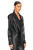 view 3 of 5 Vegan Leather Blazer in Black