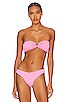 view 1 of 4 U Ring Bandeau Bikini Top in Bubble Pink