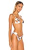 view 2 of 4 Cooper Bow Bikini Top in Cowhide Brown Multi