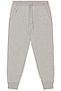 Classic Terry Cuffed Pants in Medium Grey Heather, view 2 of 3, click to view large image.