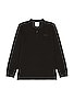 view 1 of 3 Pique Long Sleeve Polo in Black