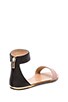 view 4 of 5 Cambelle Two Tone Leather Flat in Black & Misty Rose