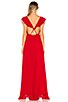 view 3 of 3 Full Bloom Maxi Dress in Red