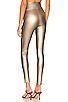 view 3 of 4 Bronze Faux Leather Legging With Ankle Zipper in Bronze