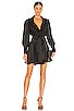 view 1 of 3 Silk Wrap Mini Dress in Black