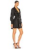 view 2 of 3 Silk Wrap Mini Dress in Black