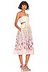 view 2 of 3 Scallop Midi Dress in Peach Gradient Floral