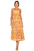 view 1 of 3 TIE SHOULDER 원피스 in Mustard Floral