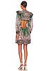 view 3 of 3 Ruffle Mini Dress in Teal Paisley