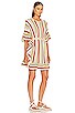view 2 of 3 Vitali Multi Stripe Knit Poncho in Yellow Multi Stripe