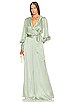 view 4 of 4 SILK WIDE LEG パンツ in Light Green