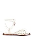 view 1 of 5 Skinny Strap Tie Flat Sandal in White