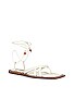 view 2 of 5 Skinny Strap Tie Flat Sandal in White