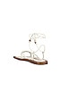 view 3 of 5 Skinny Strap Tie Flat Sandal in White