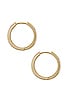 14k Gold Large Huggie Earrings, view 2, click to view large image.