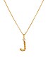 view 2 of 3 14k Gold Pleated Initial Necklace in Gold