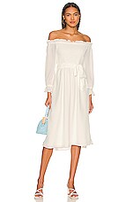 Product image of 1. STATE Off the Shoulder Smocked Bodice Dress. Click to view full details