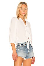 Blouse Forever 21 Imprimé Cygne à Col Volant Et Taille Nouée – Taille S