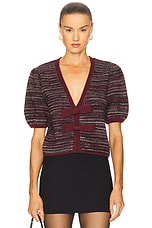 Elaine Marled Bow Cardigan - thumbnail 4