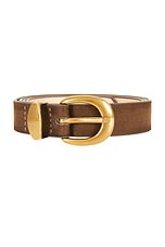 Suede Belt With Gold Hardware - thumbnail 6