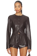 Vandellia Faux Leather Blazer