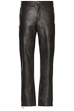 Aged Faux Leather Zip Pant