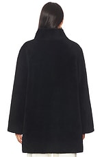 Shearling High Neck Mid Length Jacket - thumbnail 7