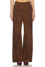 Leather Suede Straight Leg Pant - thumbnail 3