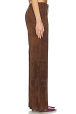 Leather Suede Straight Leg Pant - thumbnail 5