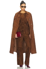 Leather Suede Straight Leg Pant - thumbnail 7