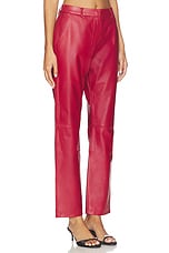 Leather Straight Leg Pant - thumbnail 5