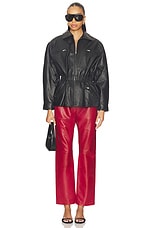 Leather Straight Leg Pant - thumbnail 8