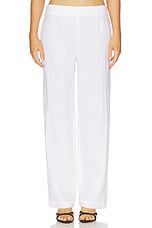 Linen Flat Pant - thumbnail 4