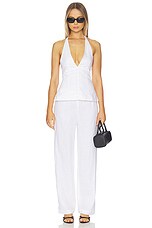 Linen Flat Pant - thumbnail 8
