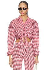 x REVOLVE Linen Shirt Tie Top - thumbnail 10