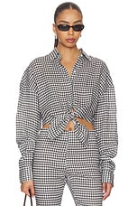 x REVOLVE Linen Shirt Tie Top - thumbnail 3