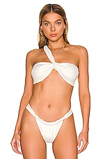 Product image of AEXAE Ruched One Shoulder Bikini Top. Click to view full details