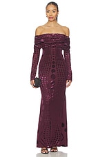 Thelma Burnout Velvet Dress - thumbnail 4