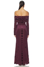 Thelma Burnout Velvet Dress - thumbnail 6