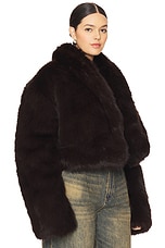 Stephanie Barrel Crop Faux Fur Jacket - thumbnail 6