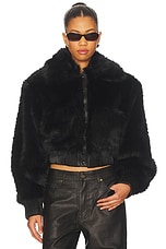 Adelaide Faux Fur Bomber Jacket - thumbnail 4
